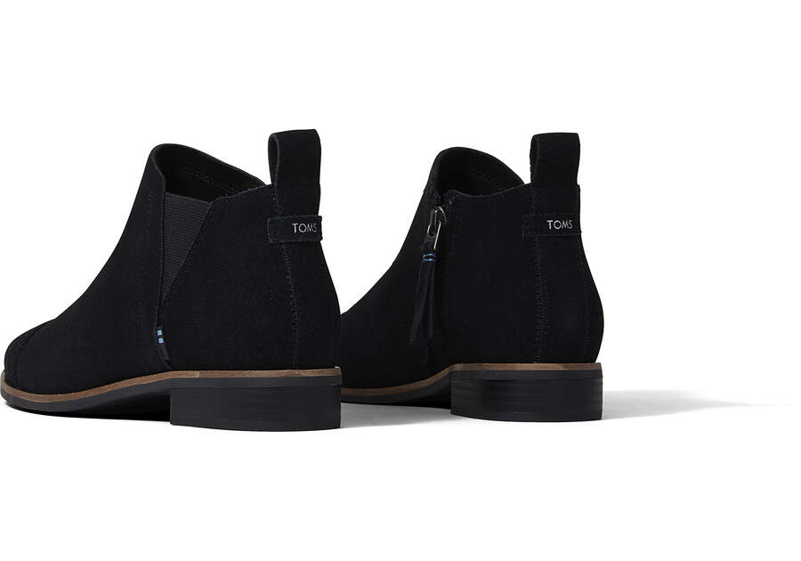 Reese Black Suede Ankle Boot Bottom Sole View Opens in a modal