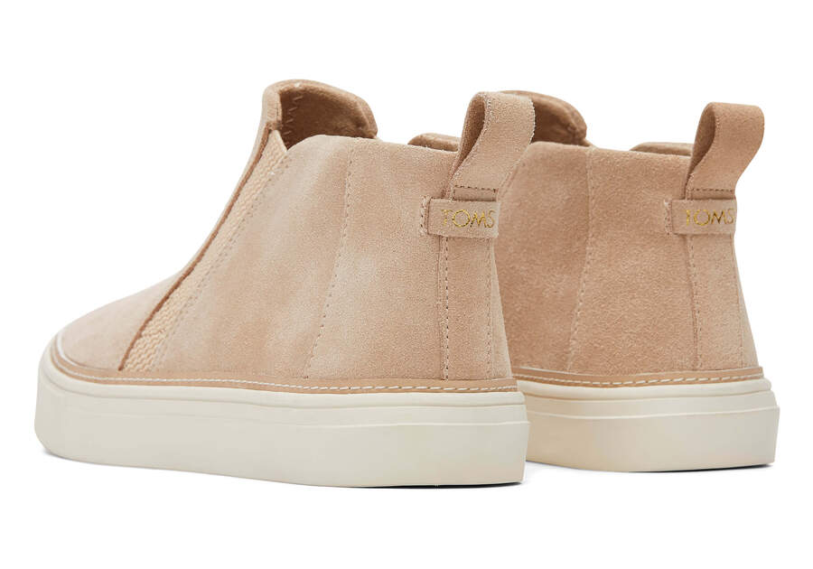 Bryce Sand Suede Slip On Sneaker Back View Opens in a modal
