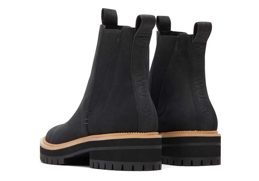 Dakota Black Water Resistant Leather Boot Back View Opens in a modal