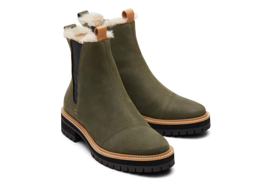 Dakota Olive Water Resistant Boot Front View Opens in a modal