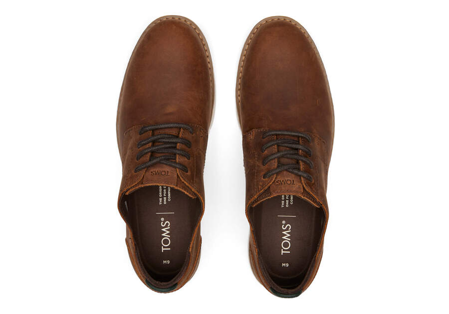 Navi Brown Water Resistant Dress Shoe Top View Opens in a modal