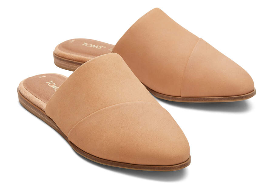 Jade Tan Leather Slip On Flat Front View Opens in a modal