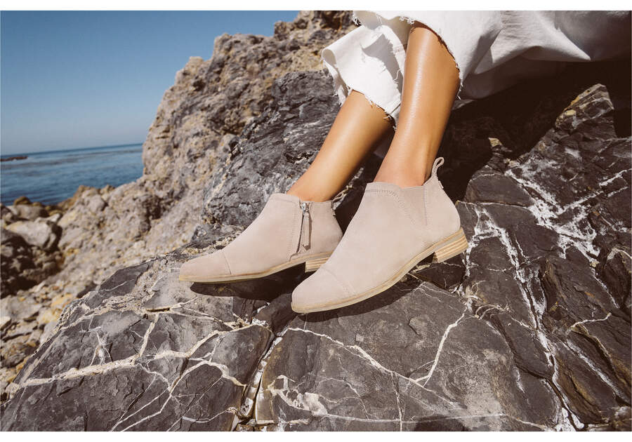 Reese Taupe Suede Ankle Boot Additional View 1 Opens in a modal