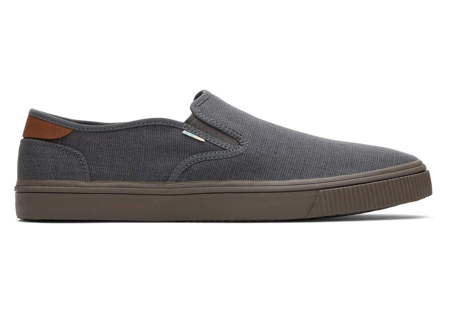 Baja Graphite Heritage Canvas Slip On Sneaker Side View Opens in a modal