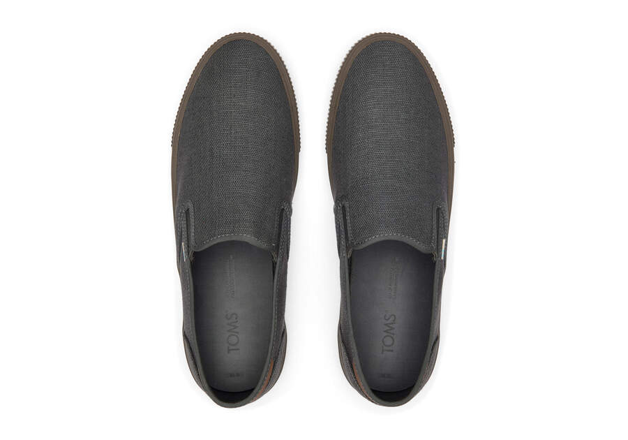 Baja Graphite Heritage Canvas Slip On Sneaker Top View Opens in a modal