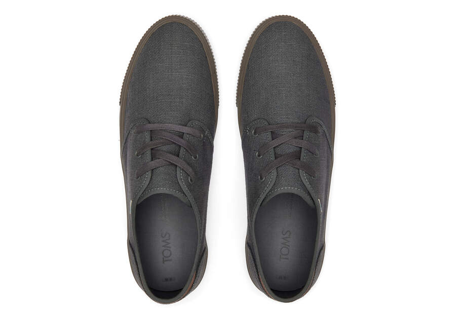 Carlo Graphite Heritage Canvas Lace-Up Sneaker Top View Opens in a modal