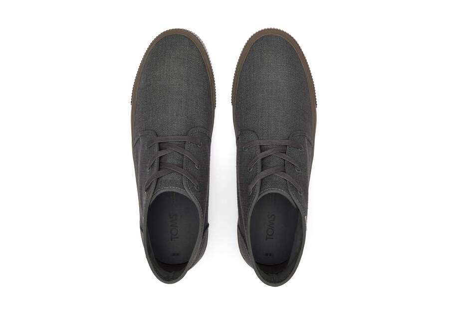 Carlo Mid Graphite Heritage Canvas Lace-Up Sneaker Top View Opens in a modal
