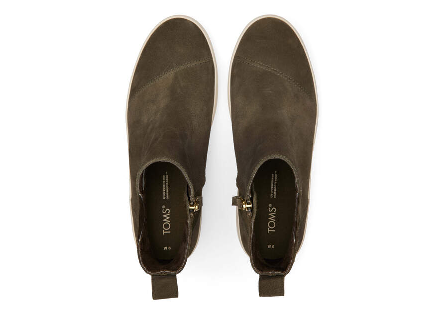 Jamie Olive Suede Slip On Sneaker Top View Opens in a modal