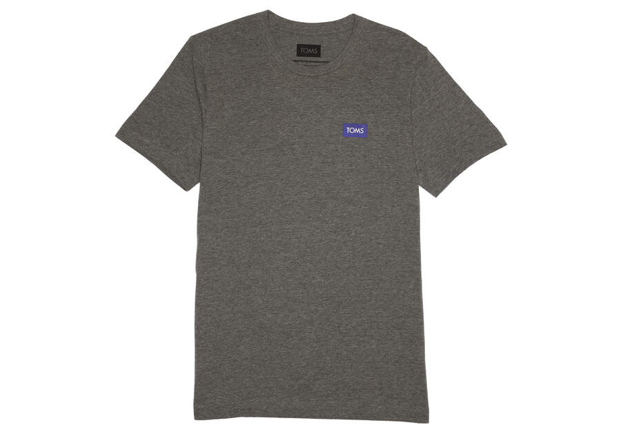 TOMS Logo Short Sleeve Crew Tee Front View Opens in a modal
