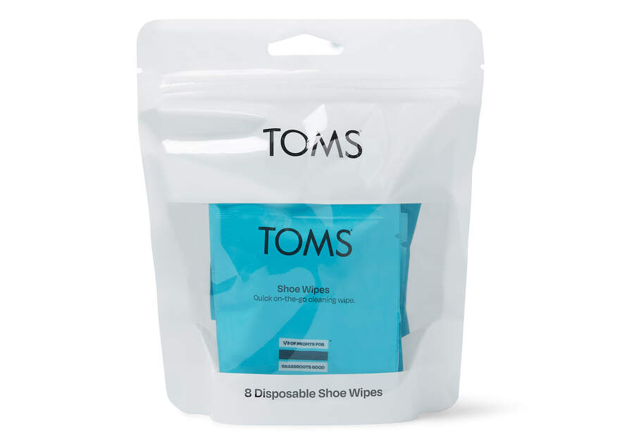 TOMS Shoe Cleaning Wipes 8 Pack Front View Opens in a modal