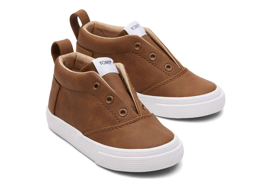 Tiny Fenix Brown Toddler Sneaker Front View Opens in a modal