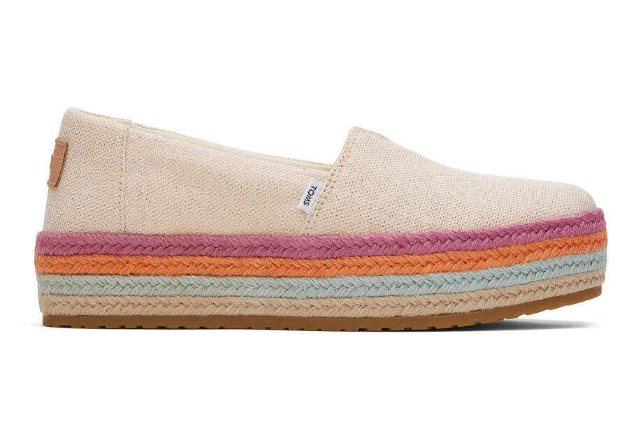 Valencia Platform Espadrille Side View Opens in a modal