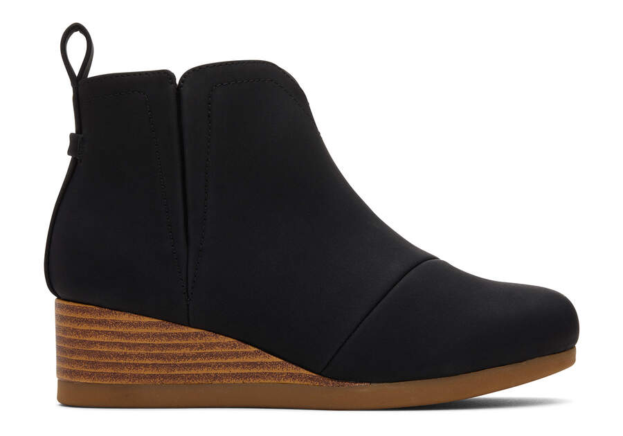 Youth Clare Black Wedge Kids Boot Side View Opens in a modal