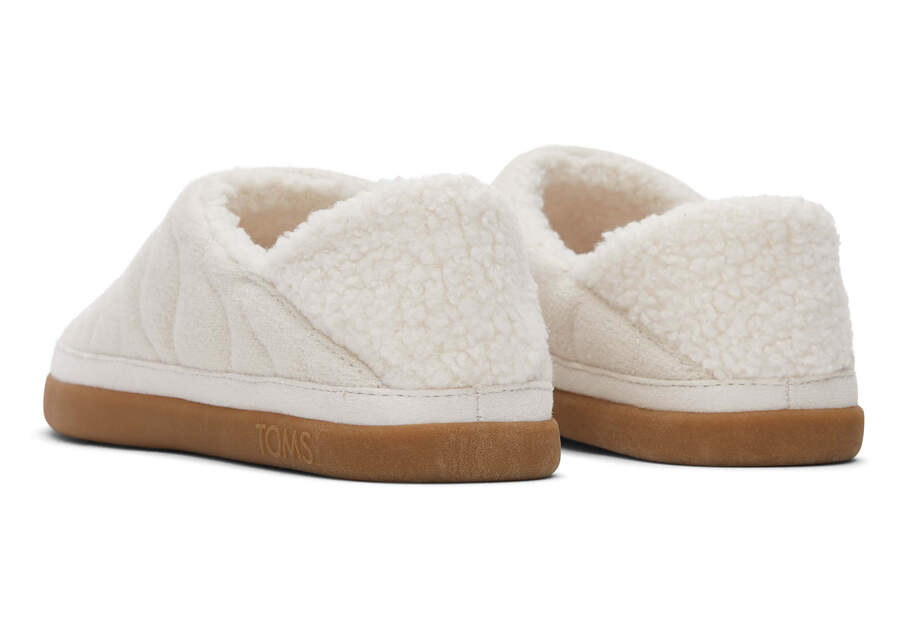 Ezra Light Sand Quilted Convertible Slipper Back View Opens in a modal