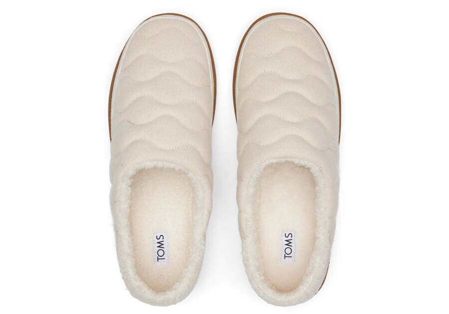 Ezra Light Sand Quilted Convertible Slipper Top View Opens in a modal