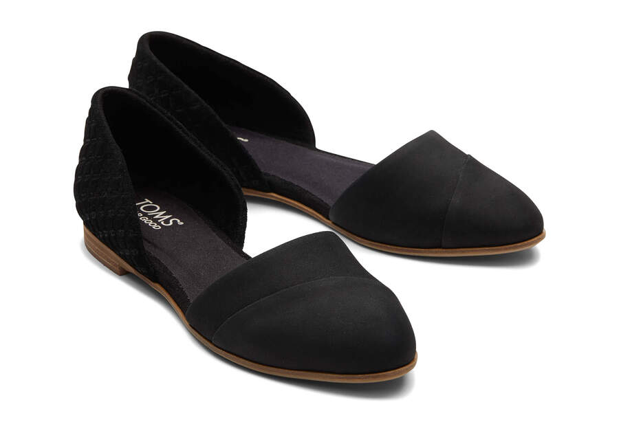 Jutti D'Orsay Black Leather Flat Front View Opens in a modal
