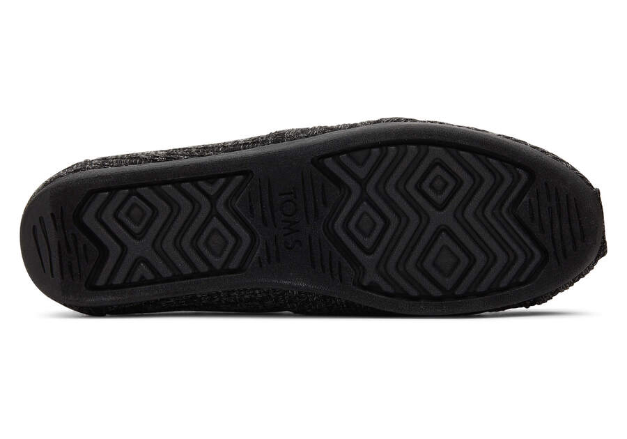 Alpargata Black Rib Knit with Faux Fur Bottom Sole View Opens in a modal