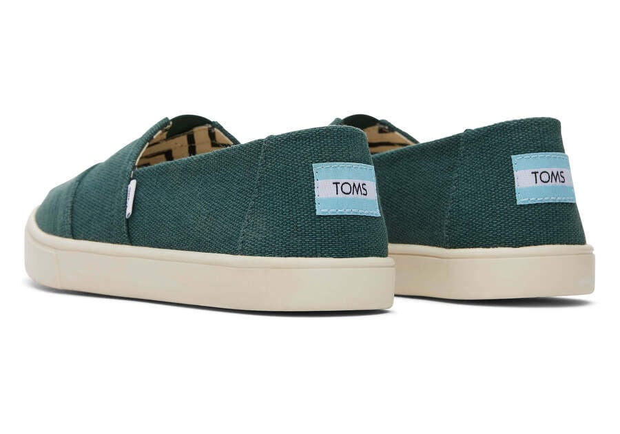 Alpargata Cupsole Green Heritage Canvas Slip On Back View Opens in a modal