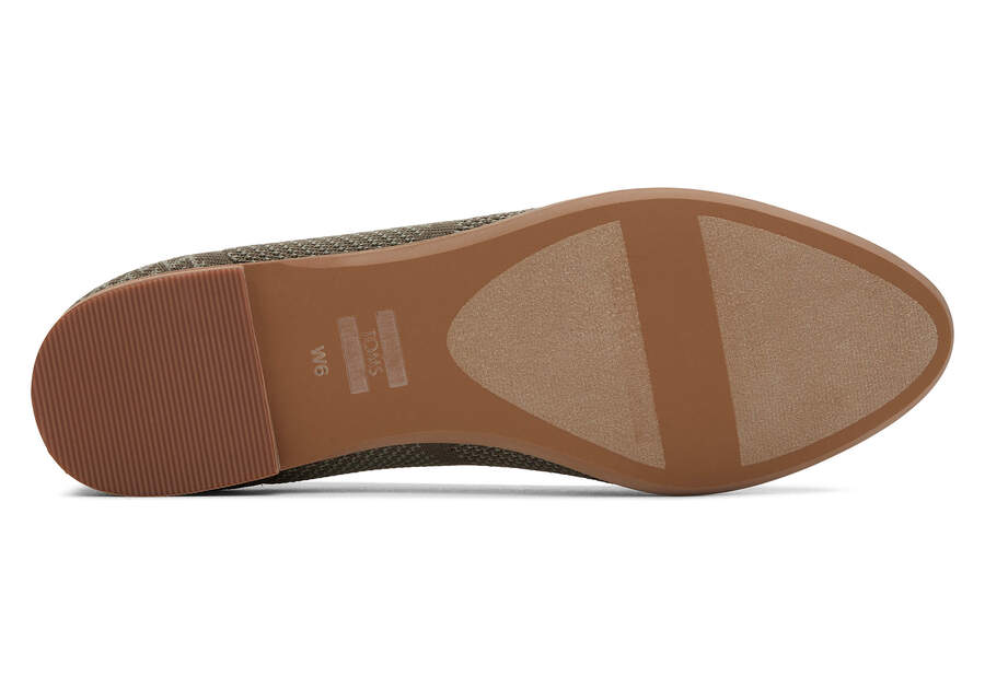 Jutti Neat Olive Knit Flat Bottom Sole View Opens in a modal