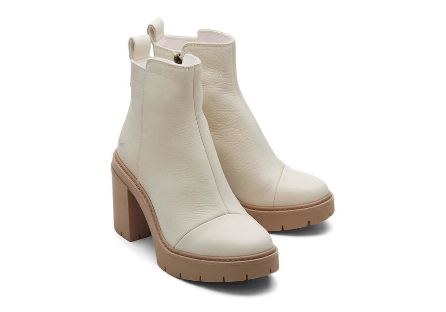 Rya Light Sand Heeled Boot Front View Opens in a modal