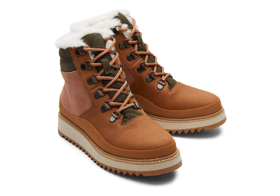 Mojave Tan Water Resistant Leather Boot Front View Opens in a modal