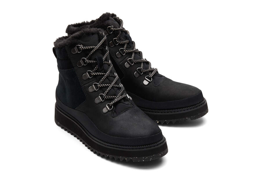 Mojave Black Water Resistant Leather Boot Front View Opens in a modal