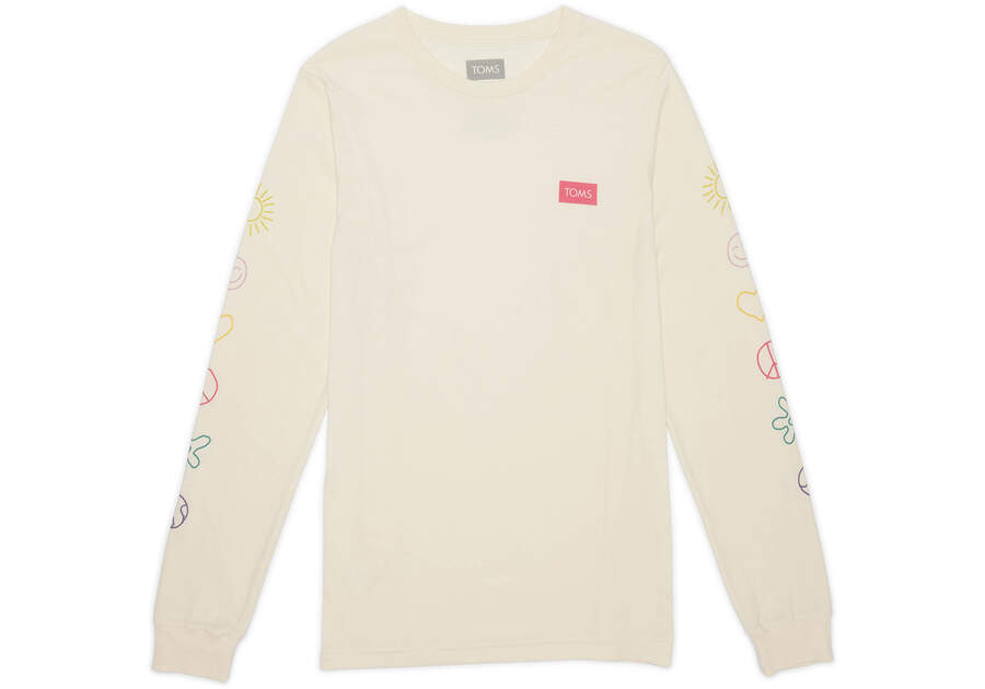 TOMS Logo Icon Long Sleeve Tee Front View Opens in a modal