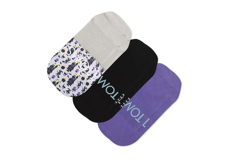 Ultimate No Show Socks Ghosts 3 Pack Bottom Sole View Opens in a modal
