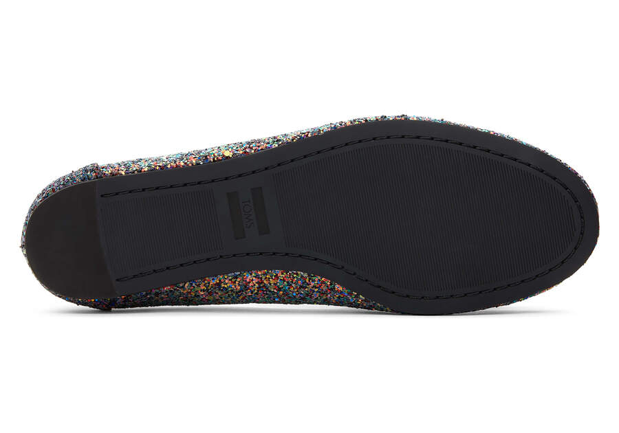Darcy Black Chunky Glitter Flat Bottom Sole View Opens in a modal