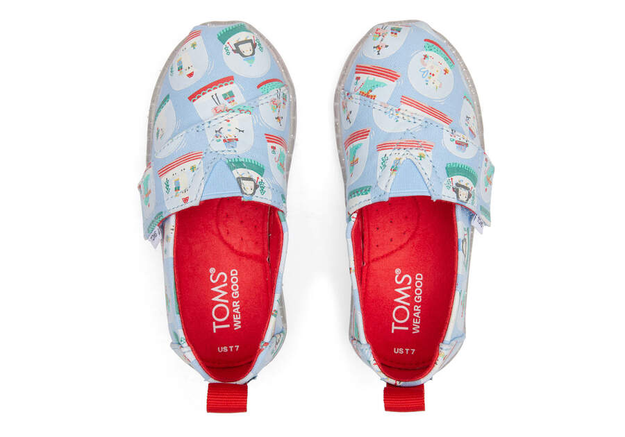Tiny Alpargata Snowglobes Toddler Shoe Top View Opens in a modal
